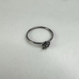 Flora Ring - Oxideret sølv