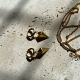 Rose Diamant Ørering - Guldbelagt