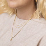 Roselyn Halskæde Diamant vedhæng - Guldbelagt